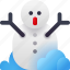 snowman, winter, snow, decoration 