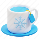 hot, drink, tea, winter, cup, mug, christmas, snow 
