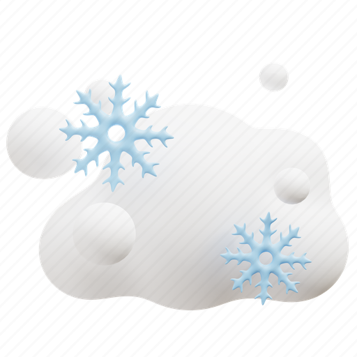 Cloud, snow, snowflake, climate, cloudy, drop, flake 3D illustration - Download on Iconfinder