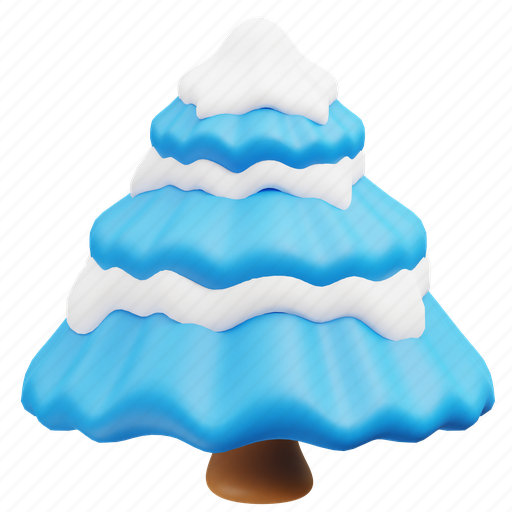 Snowy, tree, snowy tree, snow, nature, holiday, cold 3D illustration - Download on Iconfinder