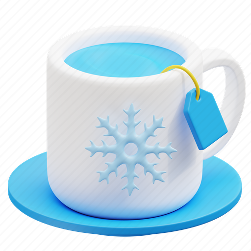 Hot, drink, tea, winter, cup, mug, christmas 3D illustration - Download on Iconfinder