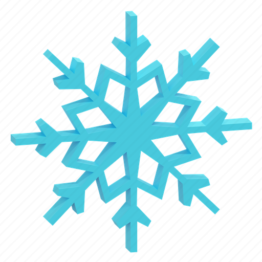 Snowflake, winter, illustration, snow, cold, ice 3D illustration - Download on Iconfinder