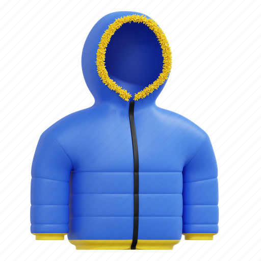 Winter, jacket, illustration, clothing, fashion, xmas, holiday 3D illustration - Download on Iconfinder