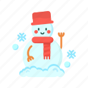 - snowman ii, christmas, winter, snow, decoration, celebration, holiday, cold