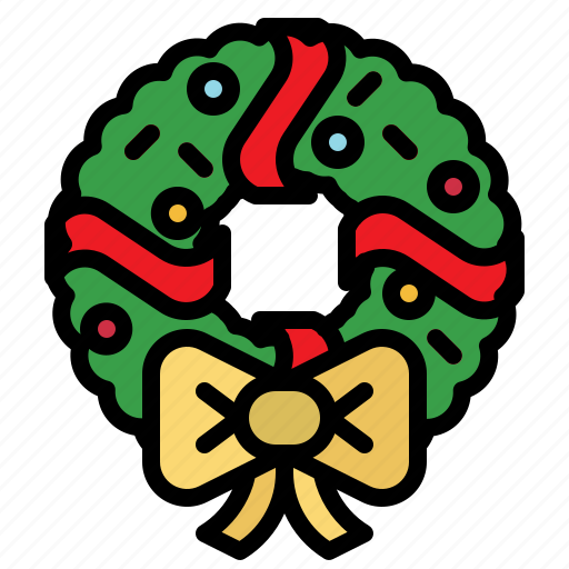 Christmas, decoration, element, garland, holly, wreath icon - Download on Iconfinder