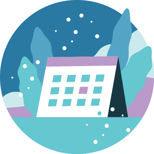Activity, background, calendar, snowfall, winter icon - Free download