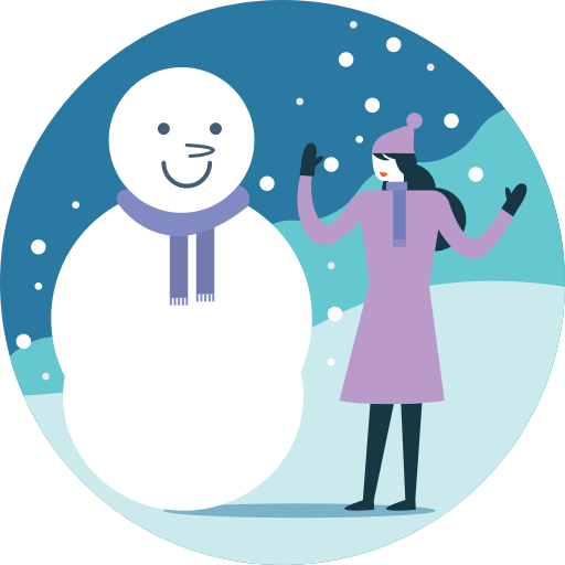 Activity, making, snowman, winter, fun, snowfall icon - Free download