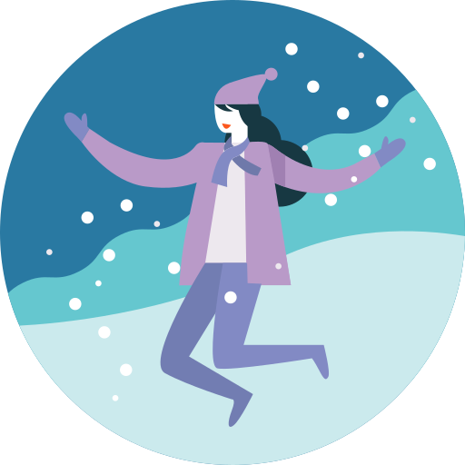 Activity, happy, jump, presure, winter, fun, snowfall icon - Free download