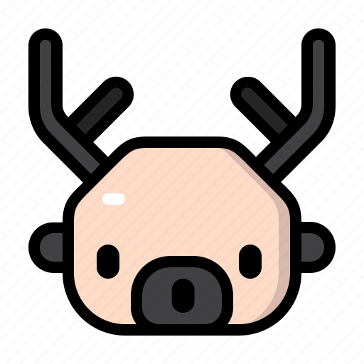 Avatar, deer, winter, animal, christmas, character icon - Download on Iconfinder