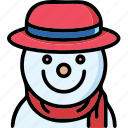 frosty, new year, snowman icon, decoration, holiday, christmas icon 