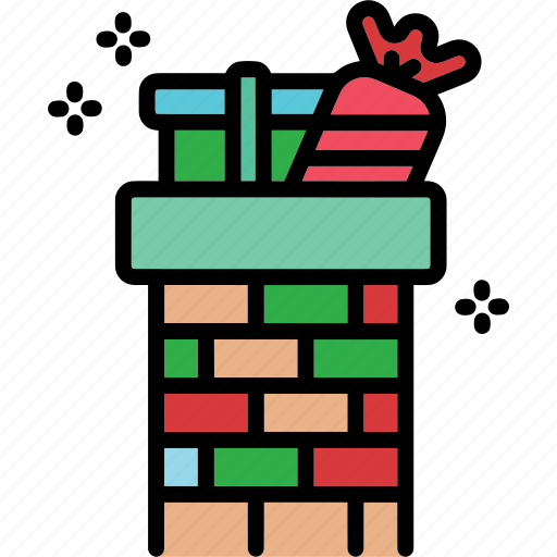 Brick, chimney, christmas, roof, santa, smoke icon icon icon - Download on Iconfinder