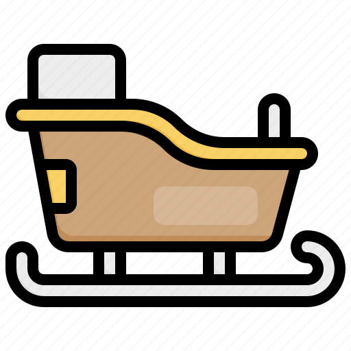 Sleigh, transportation, winter, snow, christmas icon - Download on Iconfinder