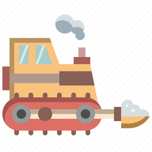 Bulldozer, construction, snow, tractor, transportation, winter icon - Download on Iconfinder