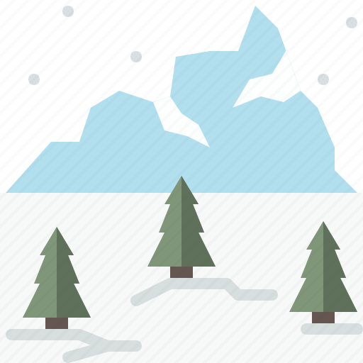 Download Forest Landscape Mountain Nature Snow Tree Winter Icon Download On Iconfinder