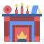 winter, fireplace, flame, chimney, warm 