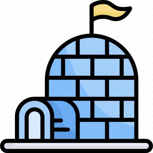 Winter, igloo, house, antartic, ice, bulding, eskimo home icon - Download on Iconfinder