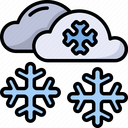 Cold, weather, forecast, winter, snowflake, snowfall, cloud icon - Download on Iconfinder