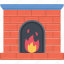 fireplace, winter, fire, chimney 