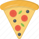 pizza slice, pizza, fast food, food