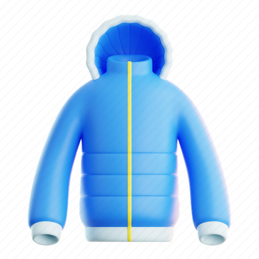 Winter, jacket, christmas, xmas, snow, ice, weather 3D illustration - Download on Iconfinder