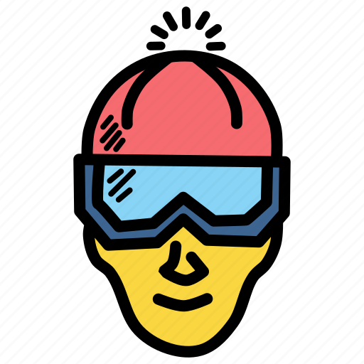 Avatar, beanie, character, clothing, cold, goggles, winter icon - Download on Iconfinder