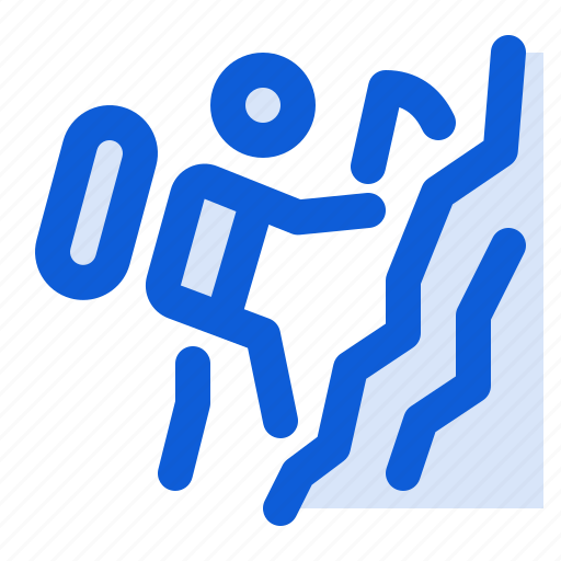 Ice, climbing, climber, mountain, cliff, people, man icon - Download on Iconfinder