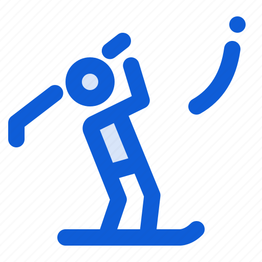 Snow, golf, winter, sport, swing, playing, man icon - Download on Iconfinder