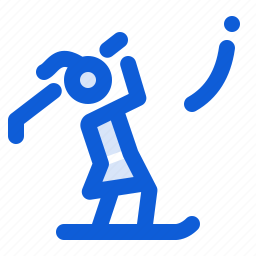 Snow, golf, winter, sport, swing, playing, woman icon - Download on Iconfinder