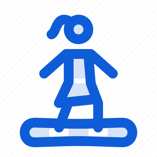 Snowboarding, snowboard, winter, sport, ski, woman icon - Download on Iconfinder