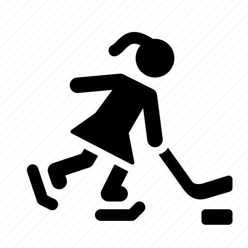Ice, hockey, winter, sport, player, skating, woman icon - Download on Iconfinder