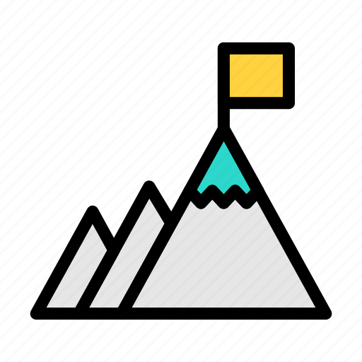 Hiking, mountain, hills, achievement, success icon - Download on Iconfinder