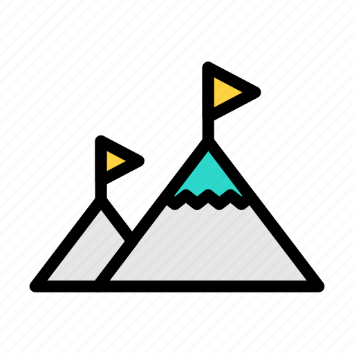 Mountain, achievement, hiking, trail, winter icon - Download on Iconfinder