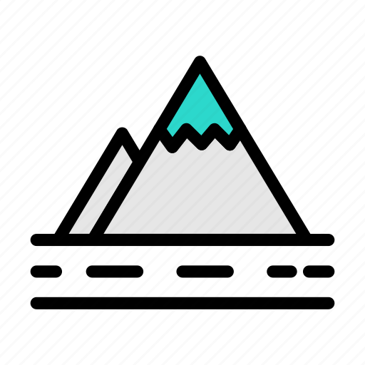 Mountain, winter, hill, landscape, river icon - Download on Iconfinder