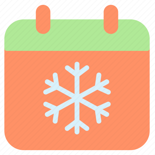 Calendar, season, time and date, cold, date, snowflake, winter icon - Download on Iconfinder