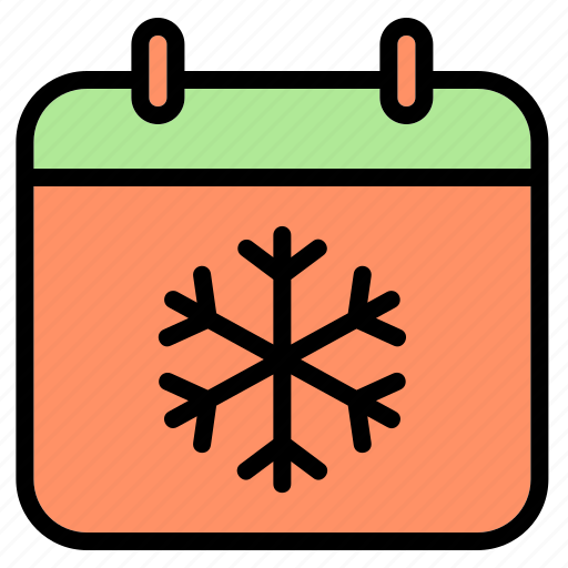 Time and date, winter, snowflake, season, calendar, date, cold icon - Download on Iconfinder