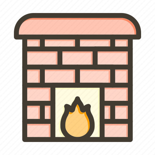 Fireplace, winter, flame, xmas, home, chimney, warm icon - Download on Iconfinder