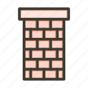 chimney top, rooftop, fireplace, bricks, winter