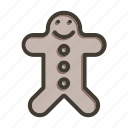 gingerbread man, cookie, man, sweets, bread
