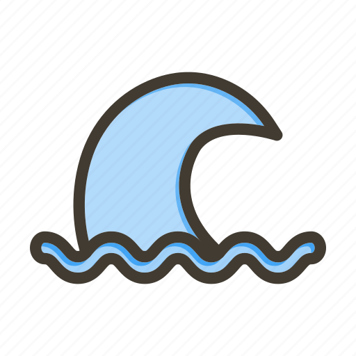 Tsunami, wave, water, sea, weather icon - Download on Iconfinder