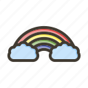rainbow, cloud, forecast, weather, colorful