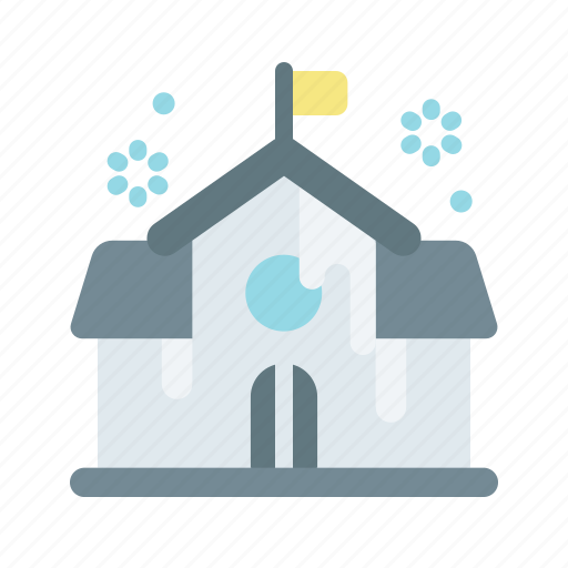 Building, education, school, winter, snow icon - Download on Iconfinder