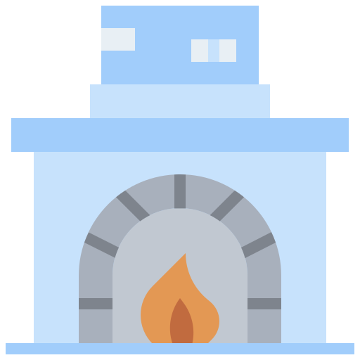 Chimney, fire, fireplace, warm, winter icon - Free download
