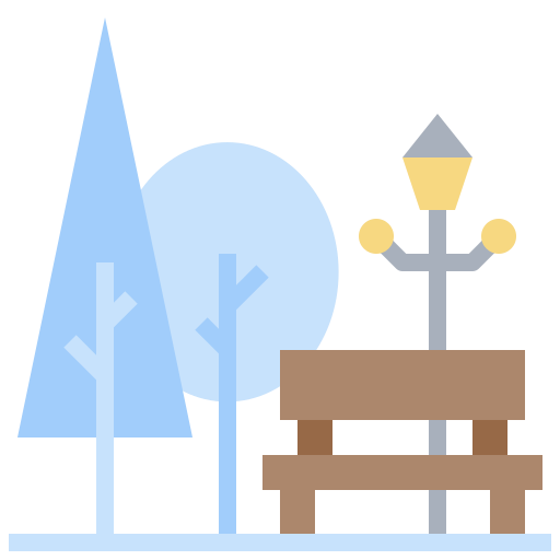 Nature, park, sno, tree, winter icon - Free download