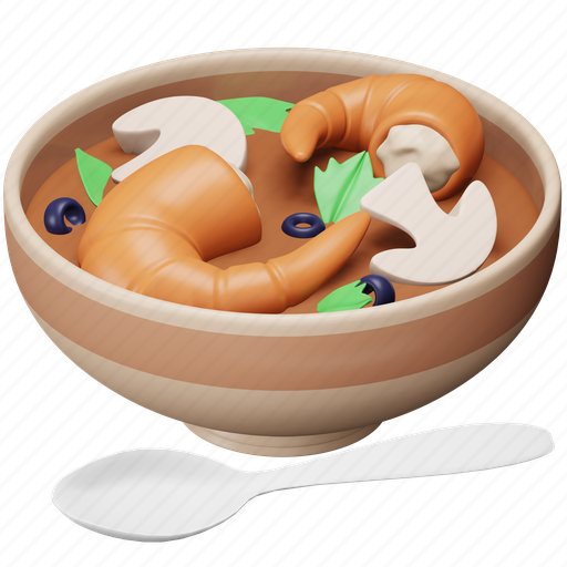 Hot, soup, winter, bowl, food, warm, spoon 3D illustration - Download on Iconfinder