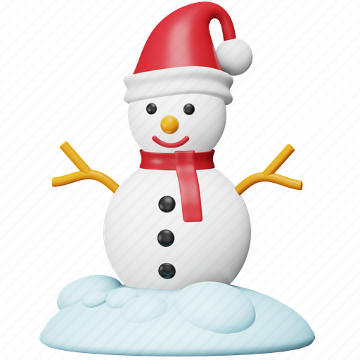 Snowman, winter, christmas, ice, kids, snow, decoration 3D illustration - Download on Iconfinder