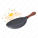 wok, pan, dish, white