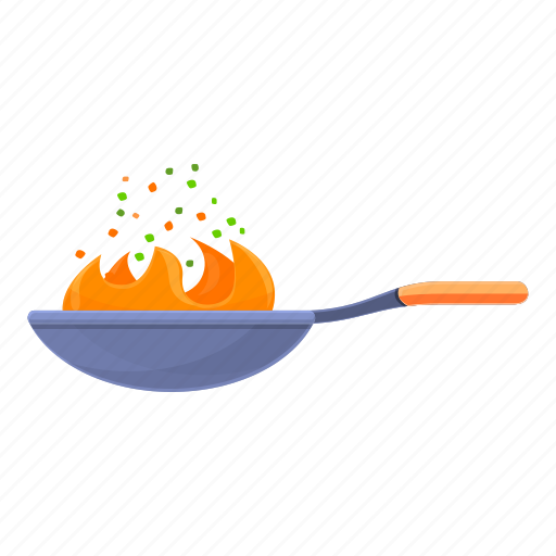 Fire, wok, pan, kitchen icon - Download on Iconfinder