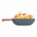 wok, food, cooking, kitchen