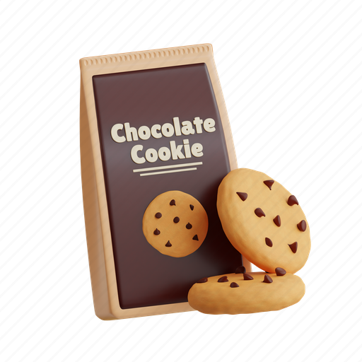 Cookie, chocolate, sweet, dessert, snack, tasty, delicious 3D illustration - Download on Iconfinder