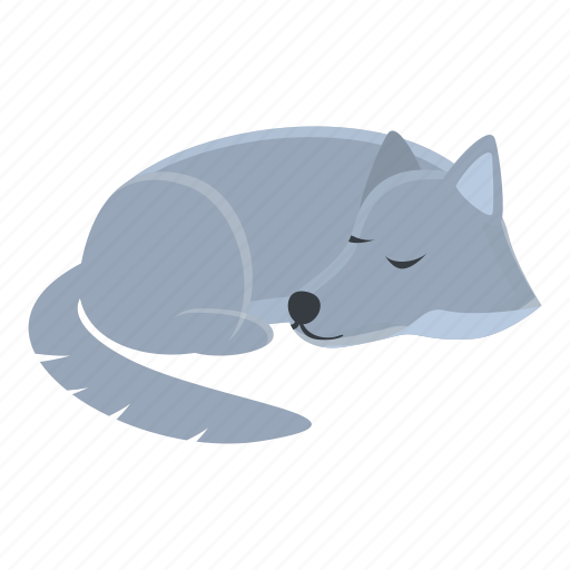 Wolf, sleeping, animal icon - Download on Iconfinder